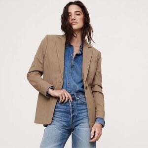 Banana Republic Camel Relaxed Italian Wool Blazer sz14